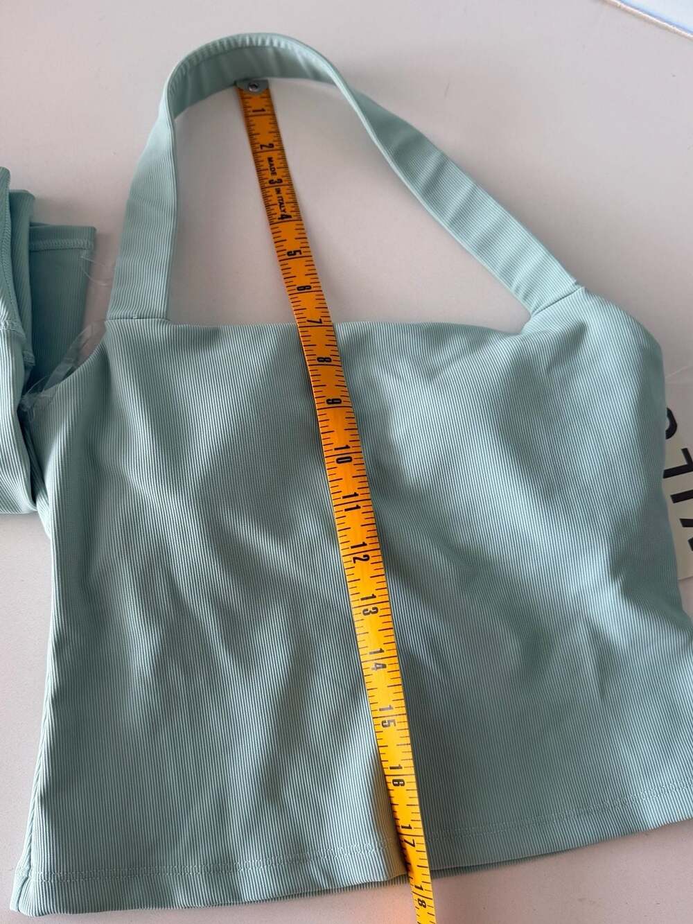 Wilo The Label Longline Halter Top and biker Short Set in Sage - small - Picture 8 of 9